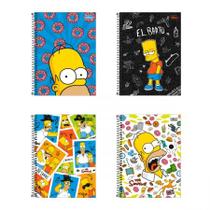 Caderno espiral capa dura universitário 10x1 160 folhas Simpsons - Tilibra Caderno espiral capa dura universitário 10x1 160 folhas Simpsons - Tilibra