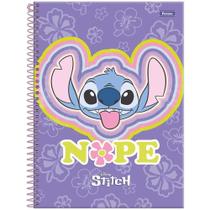 Caderno Espiral Capa Dura Universitário 15 Matérias Disney Stitch 240 Folhas FORONI