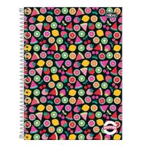 Caderno espiral capa dura universitário 16 matérias pepper 256 folhas