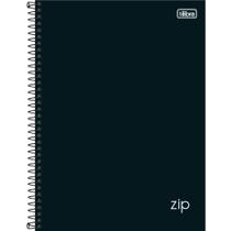 Caderno Espiral Capa Dura Universitário 16 Matérias Zip Preto 256 Folhas