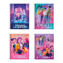 Caderno espiral capa dura universitário 1x1 80 folhas Guerreiras do K-Pop - Tilibra