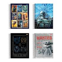 Caderno espiral capa dura universitário 1x1 80 folhas Star Wars - Jandaia