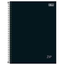 Caderno espiral capa dura universitário 1x1 80 folhas Zip Preto - Tilibra