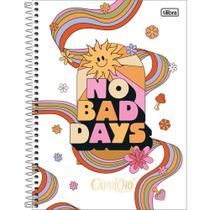 Caderno Espiral Capa Dura Universitário 20 Matérias Capricho 320 Folhas - No Bad Days