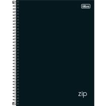 Caderno Espiral Capa Dura Universitário 20 Matérias Zip Preto 320 Folhas