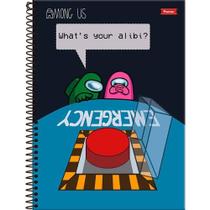 Caderno Espiral Capa Dura Universitário Among Us 160 Folhas 10 Matérias FORONI Estampa 2