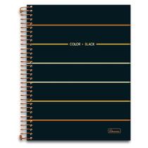 Caderno Espiral Capa Dura Universitário Color & Black Feminino 80 Folhas CARDESIL