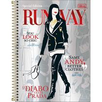 Caderno Espiral Capa Dura Universitário Connect 10 Matérias O Diabo Veste Prada 160 Folhas Fundo cinza Andy Runway