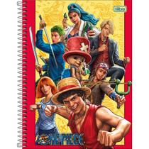 Caderno Espiral Capa Dura Universitário Connect 10 Matérias One Piece Netflix 160 Folhas - Luffy E Sua Turma