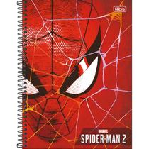Caderno Espiral Capa Dura Universitário Connect 10 Matérias Spider-Man Game 160 Folhas Máscara Do Spider