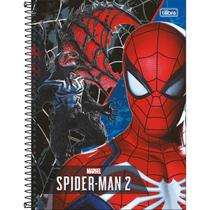 Caderno Espiral Capa Dura Universitário Connect 10 Matérias Spider-Man Game 160 Folhas Spider E Venom