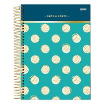 Caderno Espiral Capa Dura Universitário Dots e Spots 10 Matérias 160 Folhas JANDAIA Estampa 4