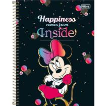 Caderno Espiral Capa Dura UNIVERSITARIO MINNIE CONNECT 10 Matérias 160 Folhas - Tilibra