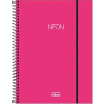 Caderno Espiral Capa Plástica 1 Matéria Neon Lilás Tilibra