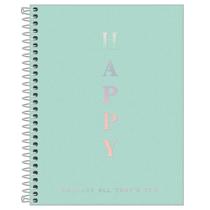 Caderno Espiral Capa Plástica Colegial 10 Matérias Happy 160 Folhas Estampa 3 Caderno Espiral Capa Plástica Colegial 10 Matérias Happy 160 Folhas Estampa 3