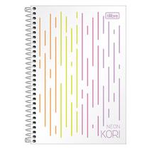 Caderno espiral capa plástica sem pauta 1/4 80 folhas Neon Kori Tilibra