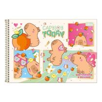 Caderno Espiral Cartografia e Desenho Capivara 80 Folhas CapyClub - Tilibra Papelaria