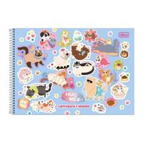 Caderno Espiral Cartografia e Desenho Hug Me 80 Folhas Capa Dura + Adesivos - Tilibra Caderno Espiral Cartografia e Desenho Hug Me 80 Folhas Capa Dura + Adesivos - Tilibra
