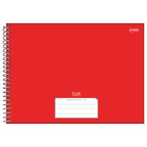 Caderno espiral Cartografia e Desenho Stiff Slim Jandaia vermelho 48 folhas