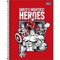 Caderno Espiral CD Universitário TILIBRA 1 Matéria Avengers Light 80 Folhas -