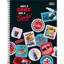 Caderno Espiral Coca-Cola - Coke and Smile - 80 Folhas - Tilibra