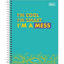 Caderno Espiral Colegial 10 Matérias 4Fun Capa Dura 160 Folhas Detalhes Metalizados