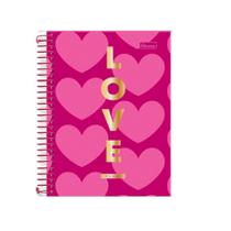 Caderno Espiral Colegial It's Love 10 Matérias 160 Folhas Cadersil Pink