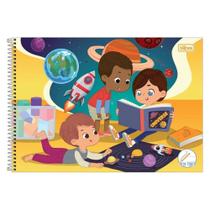 Caderno Espiral Desenho (MEIA PAUTA) Sapeca Kids Capa Dura 40 Fls - Tilibra