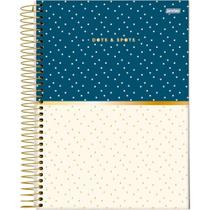 Caderno Espiral Dots e Spots - Marinho - 80 Folhas - Jandaia Caderno Espiral Dots e Spots - Marinho - 80 Folhas - Jandaia