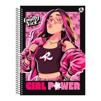 Caderno Espiral Emily Vick Ketlen Void Leozinho Robson Dos Rosa Capa Dura 1 Matéria 80 Folhas