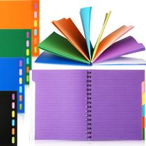 Caderno espiral Fainne de 6 assuntos, caderno, 6,75 x 8,25", páginas pautadas com abas, 240 páginas, 6 seções codificadas por cores, blocos de notas com abas para estudantes, material de estudo (cores simples, 4 unidades) Caderno espiral Fainne de 6 assuntos, caderno, 6,75 x 8,25", páginas pautadas com abas, 240 páginas, 6 seções codificadas por cores, blocos de notas com abas para estudantes, material de estudo (cores simples, 4 unidades)