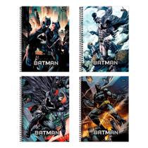 Caderno Espiral Foroni Universitário Capa Dura Batman 10 Matérias 160 Folhas - Embalagem com 4 Unidades