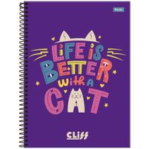 Caderno Espiral Foroni Universitário Capa Dura Cliff Feminino 12 Matérias 192 Folhas - Embalagem com 4 Unidades