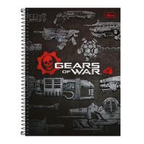 Caderno Espiral Gears Of War 4 Guns Game 96 Folhas Tilibra