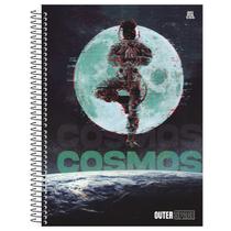 Caderno Espiral (GRANDE) 10 Matérias 160 Folhas Outer Space Sci-fi Capa Dura Universitário 160 - Animativa