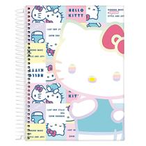 Caderno Espiral Grande Hello Kitty 1 Matéria 80 Folhas Capa Dura Jandaia Fofo Papelaria Kawaii