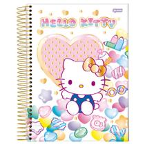Caderno Espiral Grande Hello Kitty 10 Matérias 160 Folhas Capa Dura Jandaia Fofo Papelaria Kawaii COR:DOCE Caderno Espiral Grande Hello Kitty 10 Matérias 160 Folhas Capa Dura Jandaia Fofo Papelaria Kawaii COR:DOCE