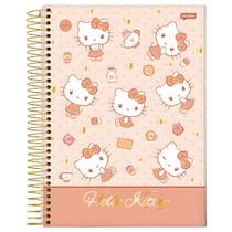 Caderno Espiral Grande Hello Kitty 10 Matérias 160 Folhas Capa Dura Jandaia Fofo Papelaria Kawaii COR:HELLO KITTY Caderno Espiral Grande Hello Kitty 10 Matérias 160 Folhas Capa Dura Jandaia Fofo Papelaria Kawaii COR:HELLO KITTY