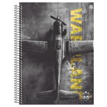 Caderno Espiral Grande Universitario Air Attack (Aviões de Guerra) 1 Matéria 80 Folhas Capa Dura Animativa