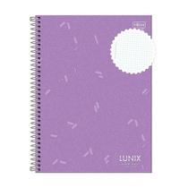 Caderno Espiral Grande Universitário Lunix Quadriculado 7x7 Capa Dura 80 Folhas Tilibra