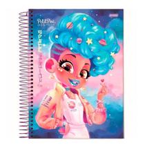 Caderno Espiral Jandaia Universitário Capa Dura Petit Poa 10 Matérias 160 Folhas Embalagem com 4 Unidades