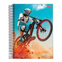 Caderno Espiral Jandaia Universitário Capa Dura Sport 20 Matérias 400 Folhas - Embalagem com 2 Unidades (Sortidos)