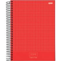 Caderno Espiral Jandaia Universitário Quadriculado 7x7mm Stomp 96Fls Capas Sortidas