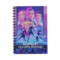 Caderno Espiral K-pop Demon Hunters Com Personagens De Anime Para Estudo, Presente, Material Escolar