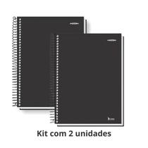 Caderno Espiral Kit 2 Un Capa Dura Pequeno Com Linhas Cores