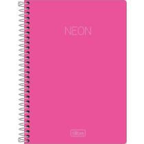 Caderno Espiral Peq. Capa Plástica 80 fls Neon Rosa Tilibra