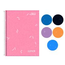 Caderno Espiral Pequeno 1/4 Lunix 160 Folhas Capa Dura Tilibra