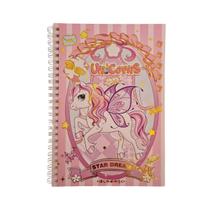 Caderno Espiral Pequeno 1/4 Unicórnio Kawaii 40 Folhas