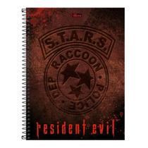 Caderno Espiral Resident Evil Dep Raccoon 96 Folhas Tilibra
