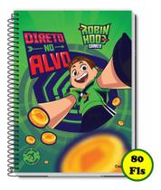 Caderno Espiral Robin Hood Gamer 1 Matéria 80f Credeal